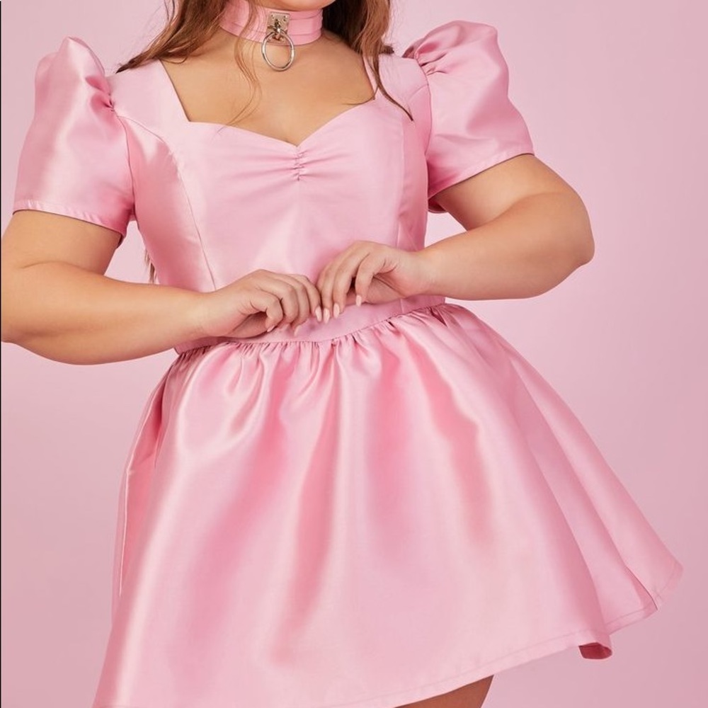 Sugar thrills I’m your everything satin baby doll dress